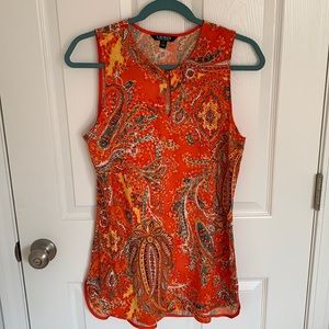 Ralph Lauren Orange Sleeveless Blouse